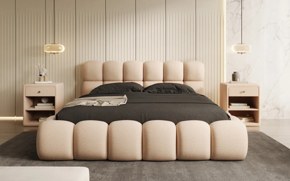 Designer Polsterbett Boston Wild Edition mit Stauraum