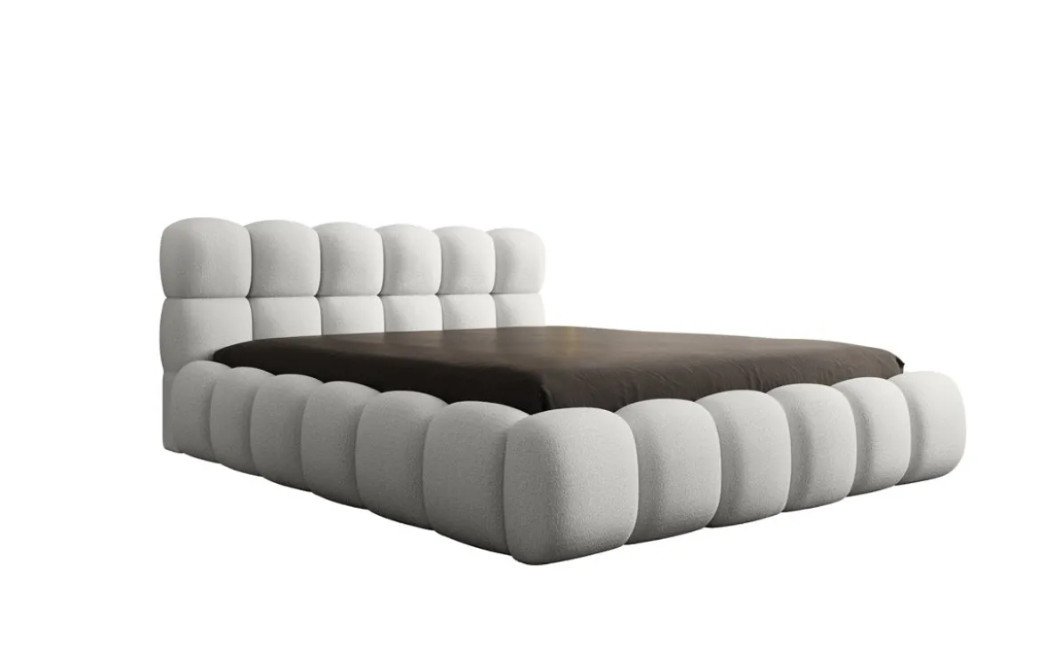 Designer Polsterbett Boston Bouclé mit Stauraum