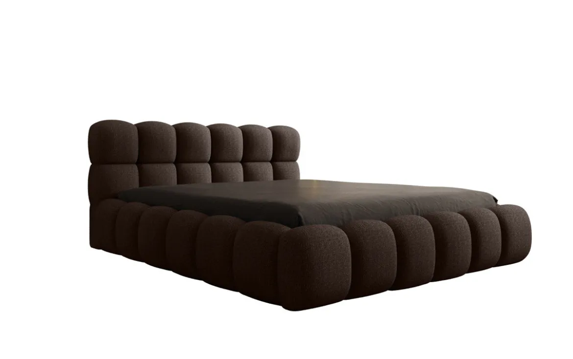 Designer Polsterbett Boston Bouclé mit Stauraum