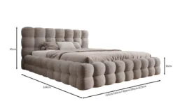 Designer Polsterbett Calimo in Cord mit Stauraum