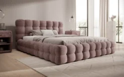 Designer Polsterbett Calimo in Cord mit Stauraum