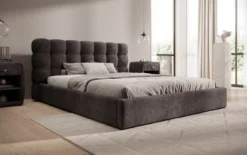 Designer Polsterbett Calivo in Cord mit Stauraum