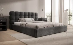 Designer Polsterbett Calivo in Cord mit Stauraum