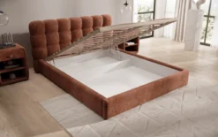 Designer Polsterbett Calivo in Cord mit Stauraum
