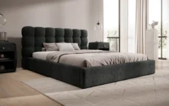Designer Polsterbett Calivo in Cord mit Stauraum