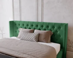 Designer Polsterbett Celestia in Samt mit Stauraum