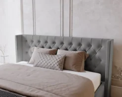 Designer Polsterbett Celestia in Samt mit Stauraum