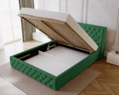 Designer Polsterbett Celestia in Samt mit Stauraum
