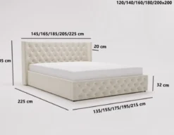 Designer Polsterbett Celestia in Samt mit Stauraum