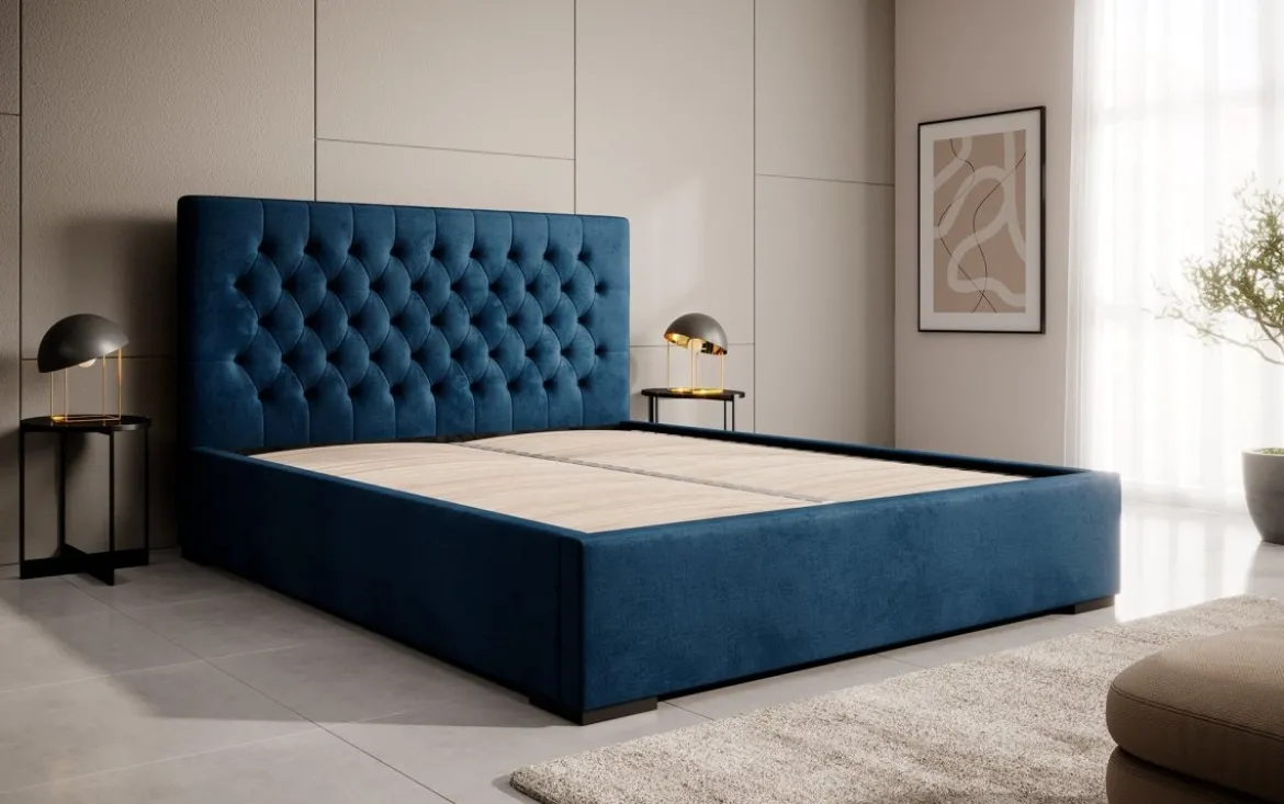 Designer Polsterbett Chester mit Stauraum