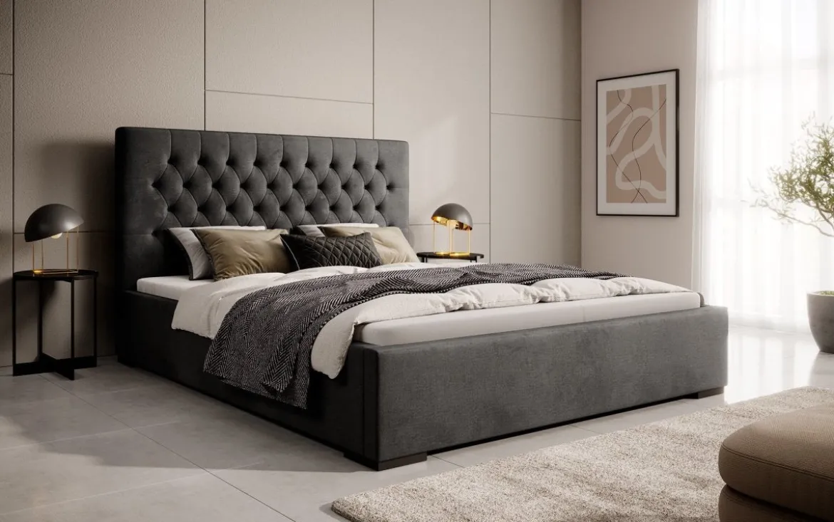 Designer Polsterbett Chester mit Stauraum