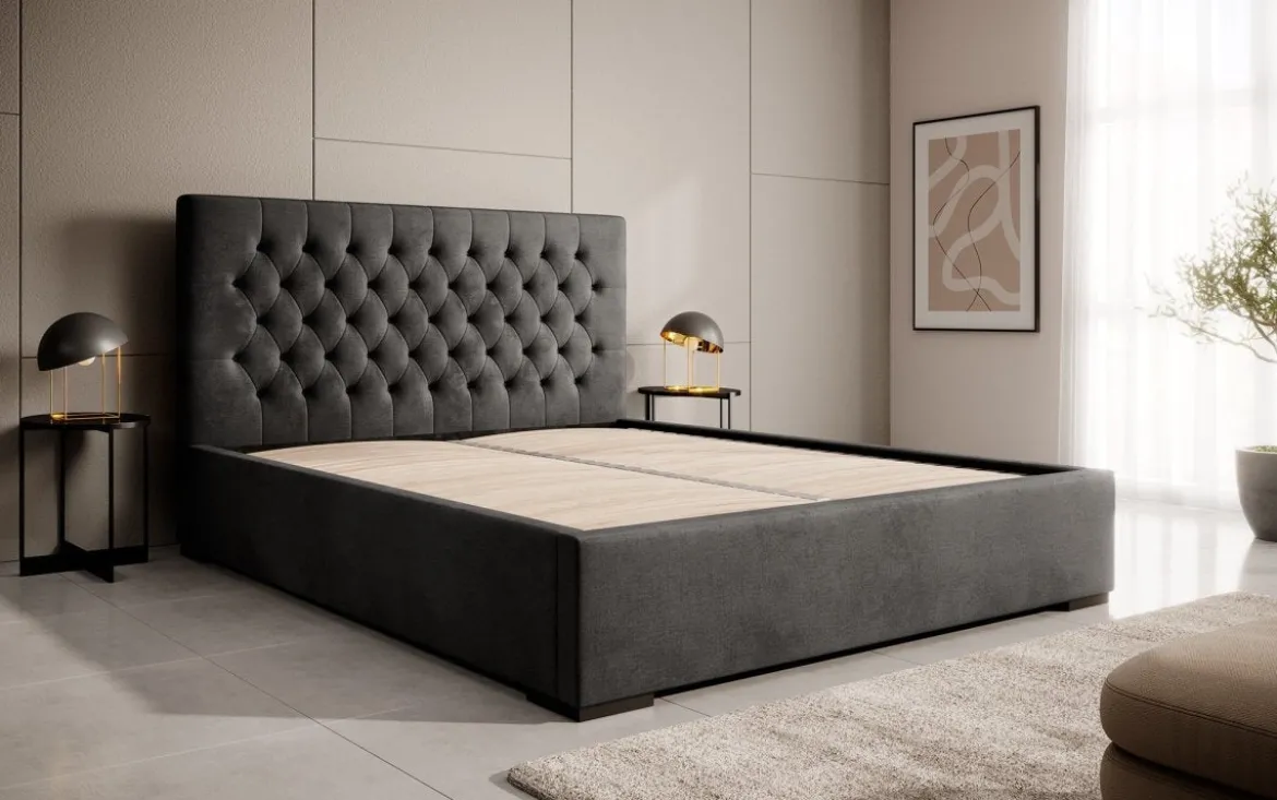 Designer Polsterbett Chester mit Stauraum