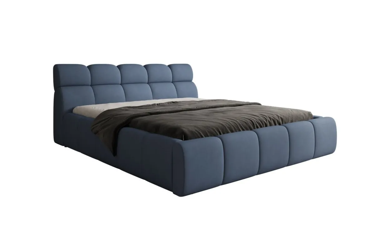 Designer Polsterbett Dallas Stoff mit Stauraum
