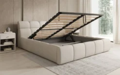 Designer Polsterbett Dallas Stoff mit Stauraum