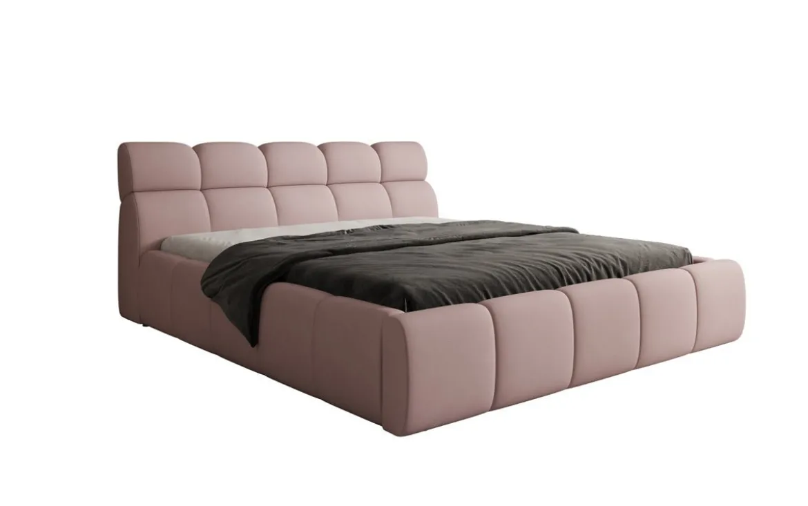 Designer Polsterbett Dallas Stoff mit Stauraum