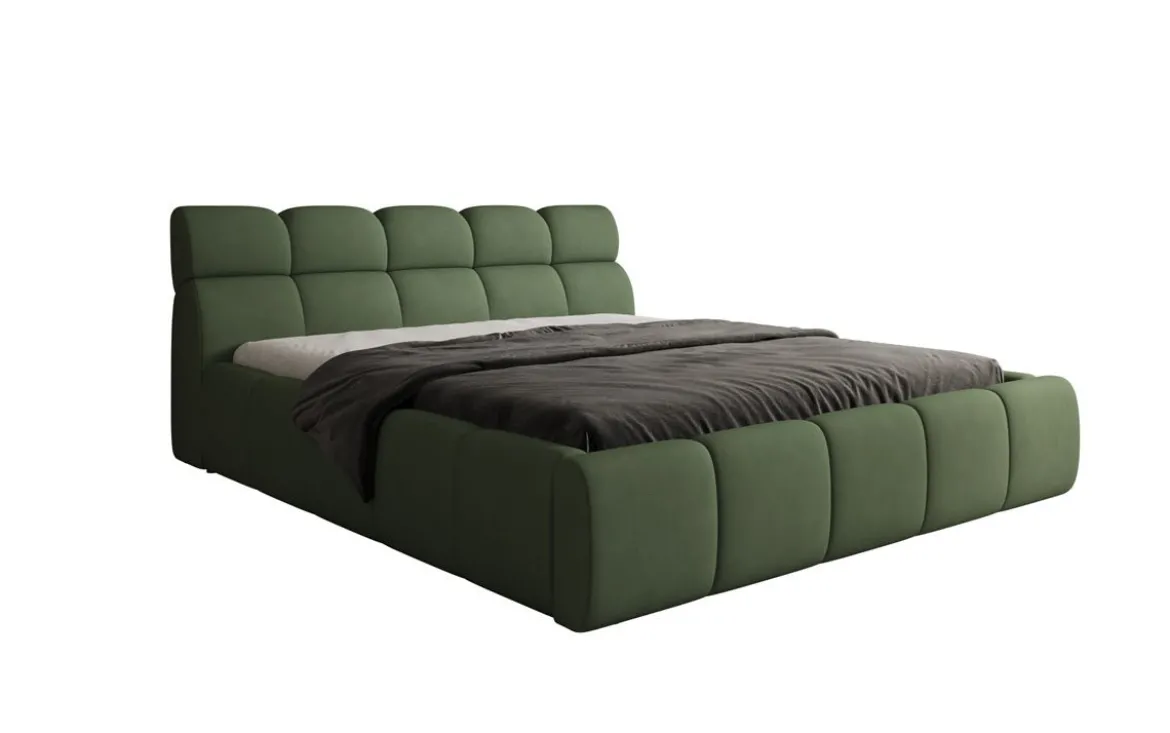 Designer Polsterbett Dallas Stoff mit Stauraum