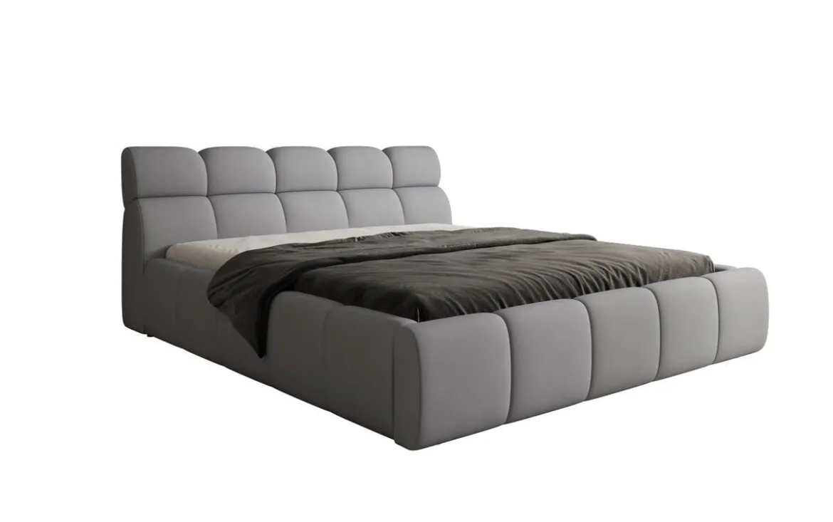 Designer Polsterbett Dallas Stoff mit Stauraum