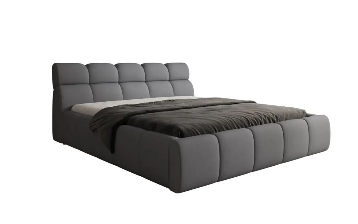 Designer Polsterbett Dallas Stoff mit Stauraum