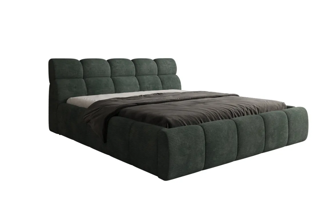 Designer Polsterbett Dallas Cord mit Stauraum