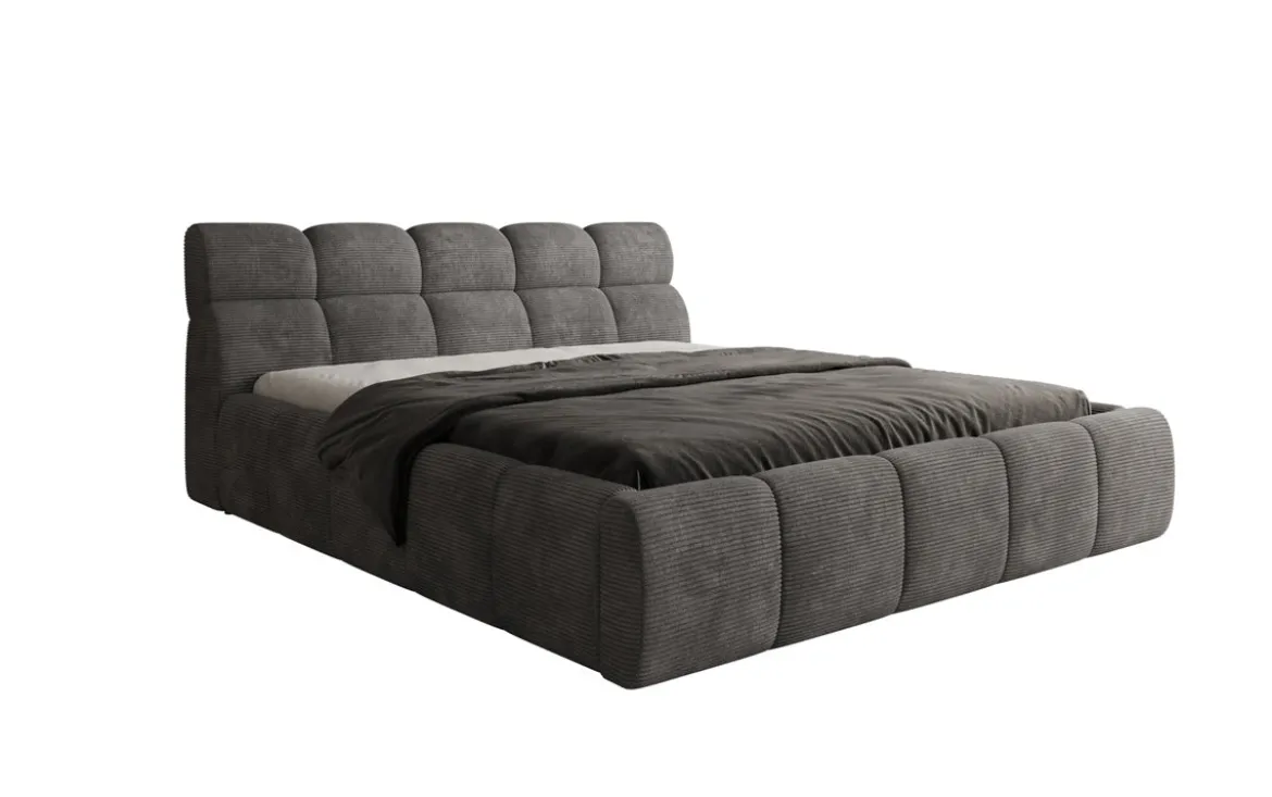 Designer Polsterbett Dallas Cord mit Stauraum