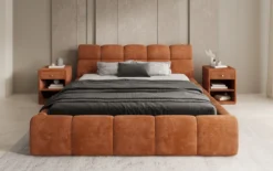 Designer Polsterbett Dallas Cord mit Stauraum
