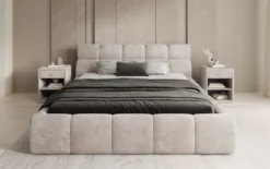 Designer Polsterbett Dallas Cord mit Stauraum