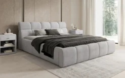 Designer Polsterbett Dallas Bouclé mit Stauraum