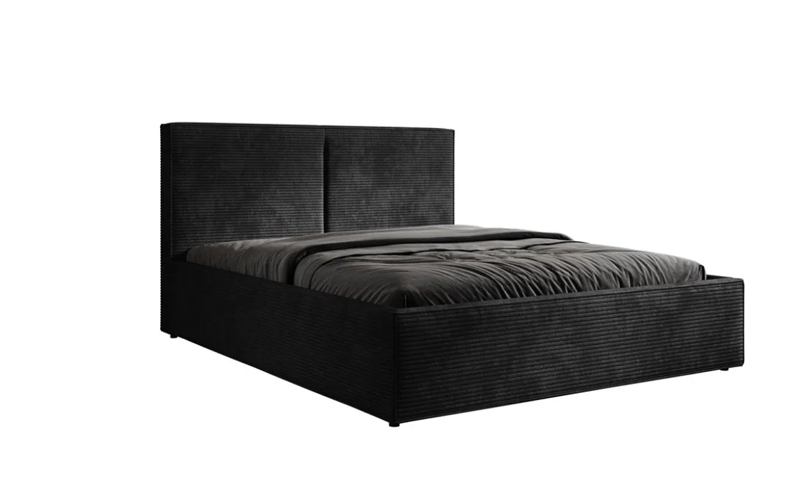 Designer Polsterbett Elara in Cord mit Stauraum