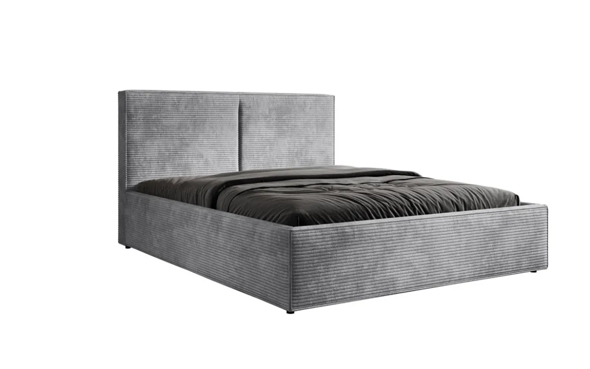 Designer Polsterbett Elara in Cord mit Stauraum