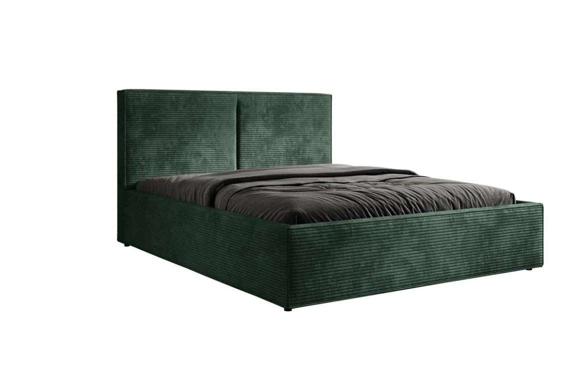 Designer Polsterbett Elara in Cord mit Stauraum