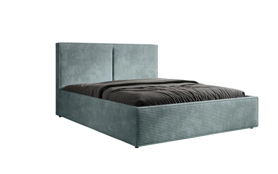 Designer Polsterbett Elara in Cord mit Stauraum