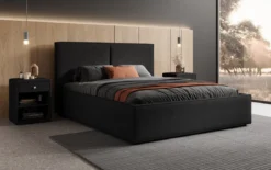 Designer Polsterbett Elara in Stoff mit Stauraum