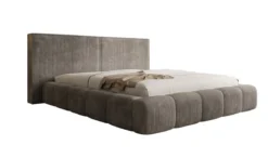 Designer Polsterbett Elise in Cord mit Stauraum