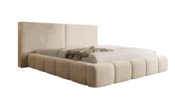 Designer Polsterbett Elise in Samt mit Stauraum