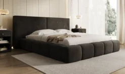 Designer Polsterbett Elise in Samt mit Stauraum