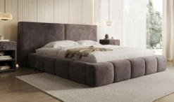 Designer Polsterbett Elise in Samt mit Stauraum
