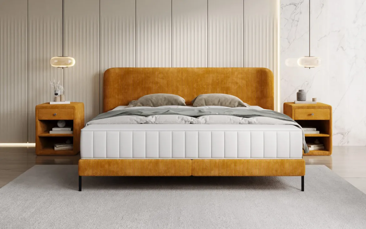 Designer Polsterbett Enna in Cord