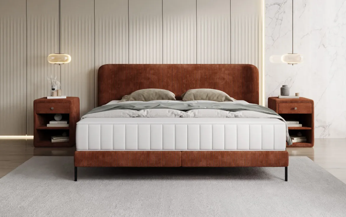 Designer Polsterbett Enna in Cord