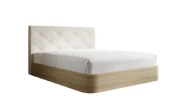 Designer Polsterbett Fiore Caro in Stoff mit Stauraum