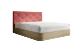 Designer Polsterbett Fiore Caro in Stoff mit Stauraum