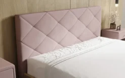 Designer Polsterbett Fiore Caro in Stoff mit Stauraum