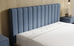 Designer Polsterbett Fiore Linea in Stoff mit Stauraum