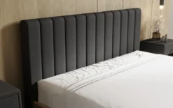 Designer Polsterbett Fiore Linea in Stoff mit Stauraum