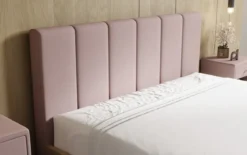 Designer Polsterbett Fiore Piano in Stoff mit Stauraum
