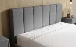Designer Polsterbett Fiore Piano in Stoff mit Stauraum