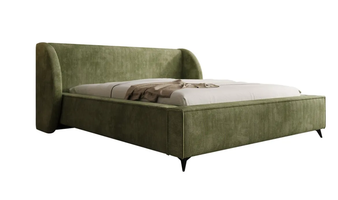 Designer Polsterbett Freya Cord mit Stauraum