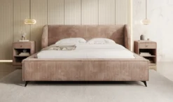 Designer Polsterbett Freya Cord mit Stauraum