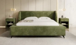Designer Polsterbett Freya Cord mit Stauraum