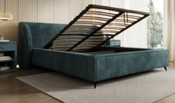 Designer Polsterbett Freya Cord mit Stauraum