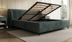 Designer Polsterbett Freya Cord mit Stauraum
